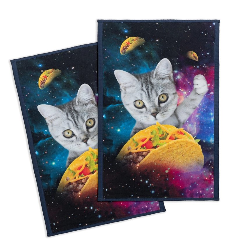 Galaxy Taco Cat Kitchen Towel Set - Jabbatheslut